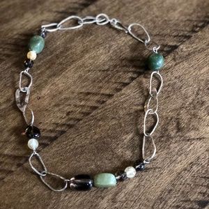 Silpada Jade, Citrine, Smoky Quartz Necklace